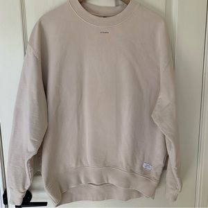 Stampd Men's Crew Neck Pull Over Sweatshirt Cream Small Made in USA